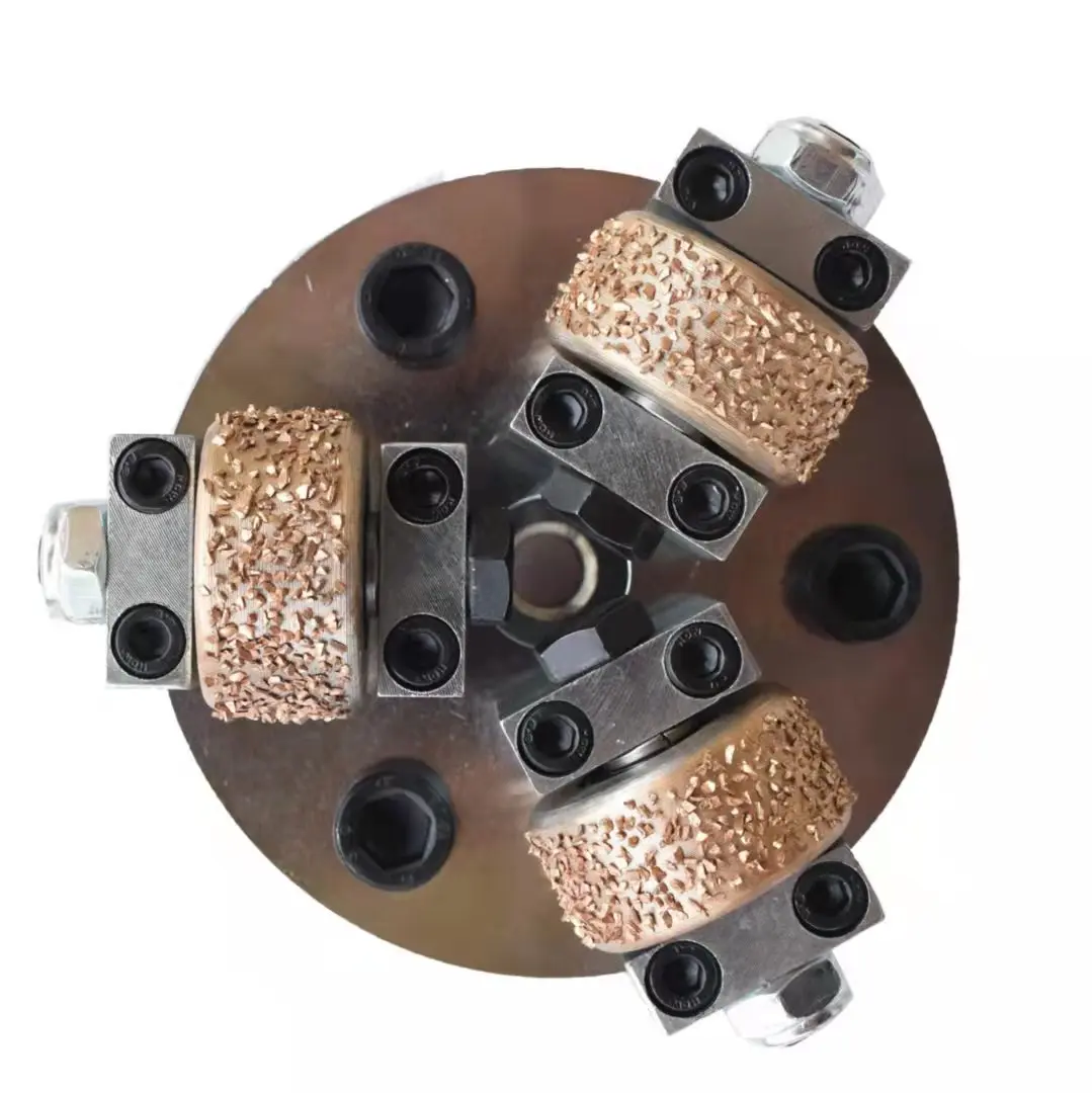 Diamond Bush Hammer Roller For Granite Marble Alloy Bush Hammer Roller with tungsten carbide