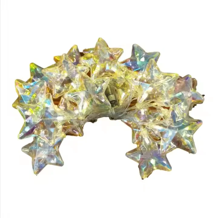 Christmas festive atmosphere decorated colorful neon star lights party selling style