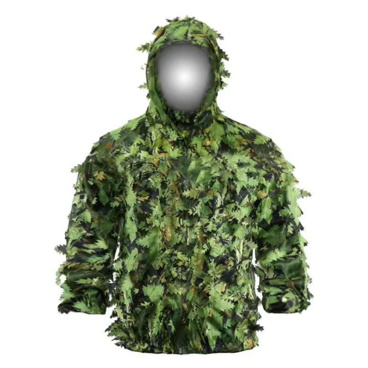 3D легкий Камуфляжный костюм с капюшоном Ghillie дышащий охотничий