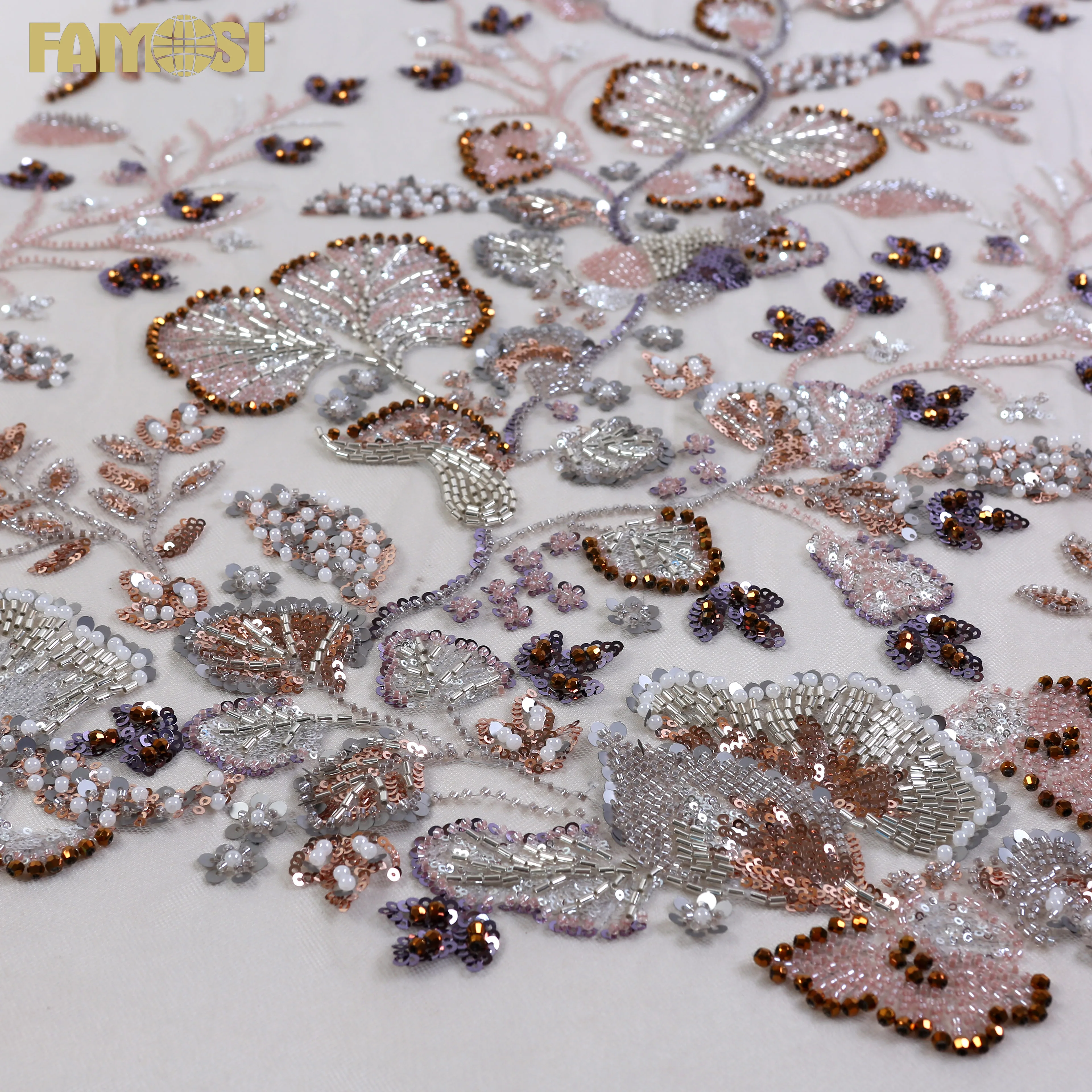 Высококачественная машинная вышивка бисером ткань идеальный выбор для модной одежды