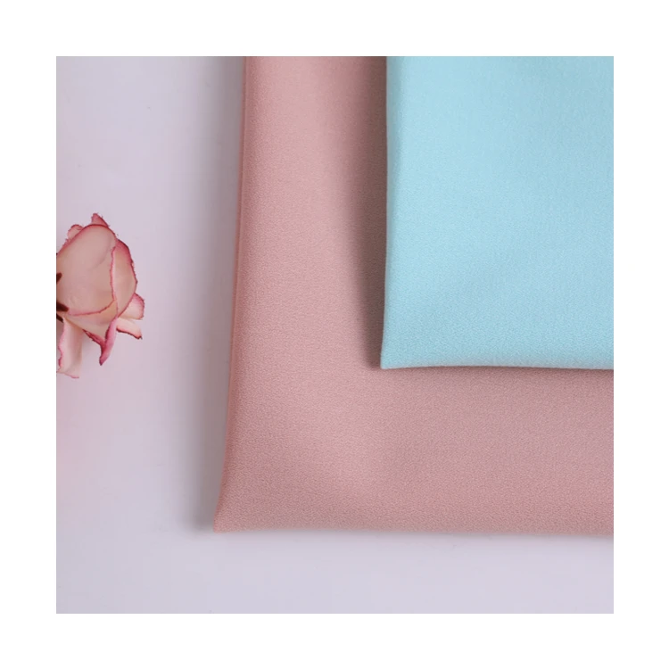 Hot selling crepe fabric polyester rayon spandex fabric 200gsm  4 way stretch dress fabric crepe