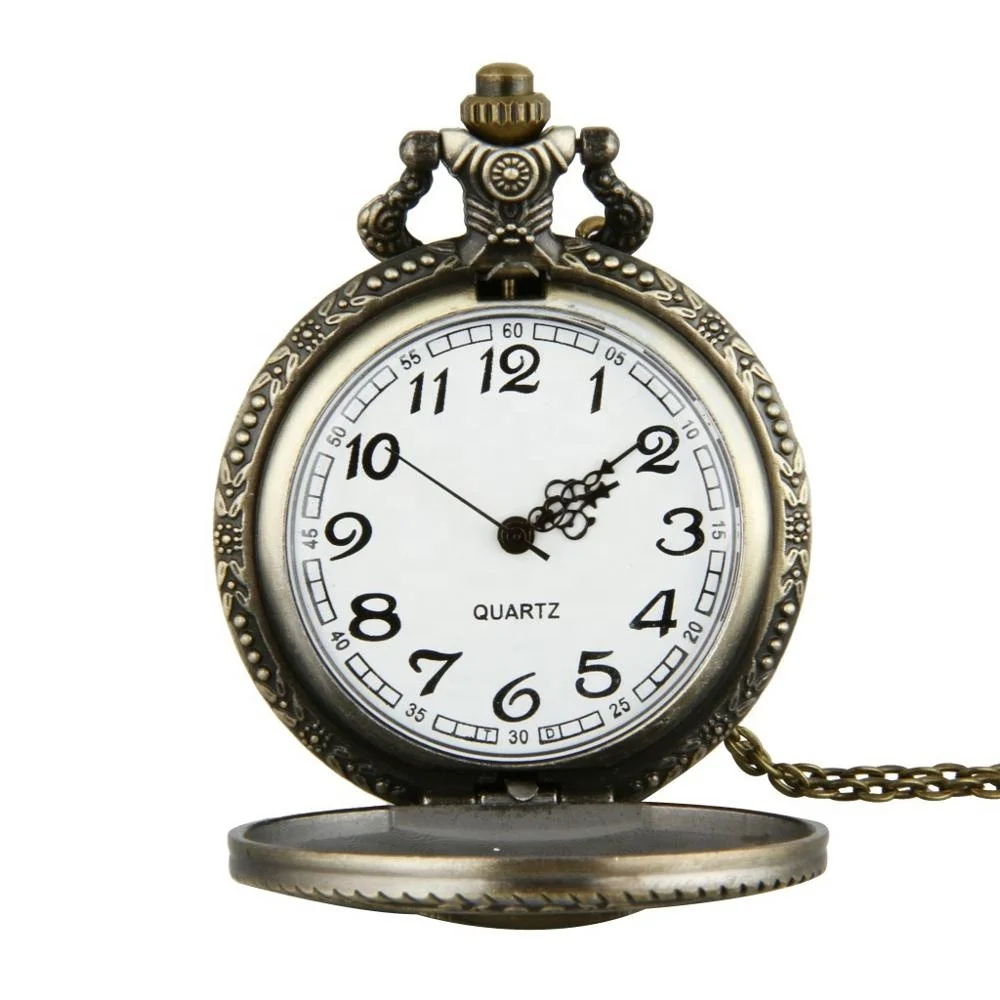  Китай оптовая продажа античная бронза карманные часы Pocketwatch с мультяшным черепом Montre A