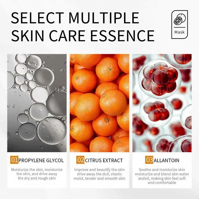 OEM Whitening SADOER wholesale herbal VC vitamin C face oil serum ampoule anti aging moisturizing facial mask gel skin care set