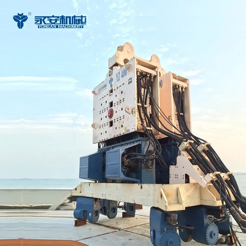 Yongan crane type hydraulic vibro hammer YZ-400B piling machine