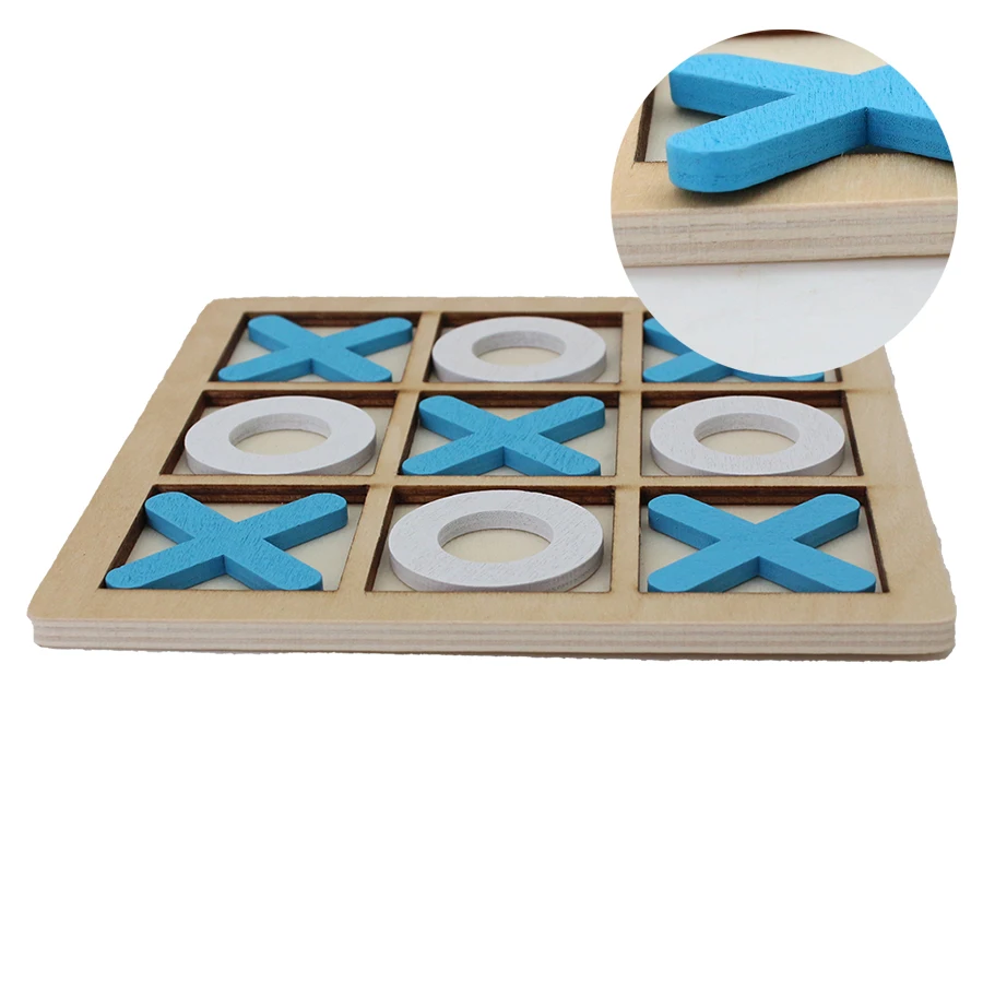 Educational Toys Promotion Puzzle Rainbow Stacker Bulk Good Quality Food Popular Baby Rattles Toys Wood Tic tac toe