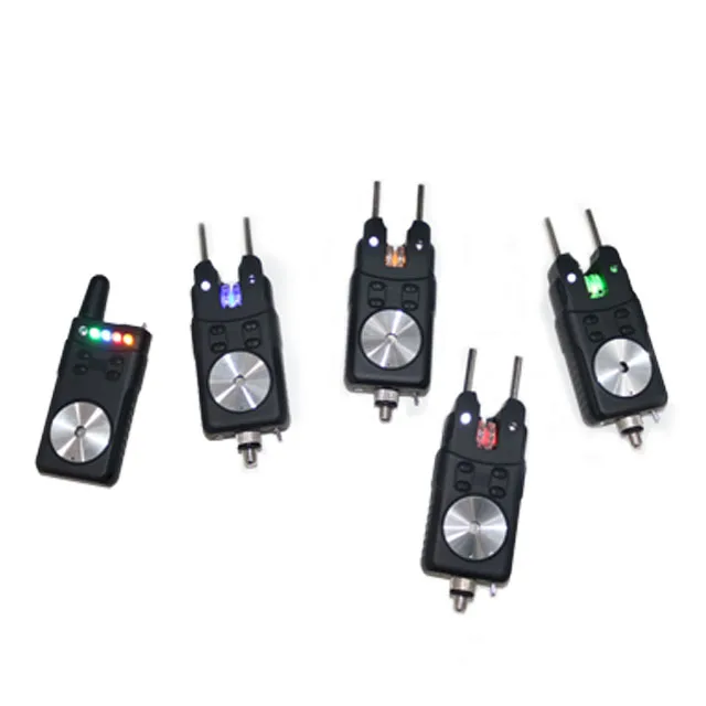 Black  European-style JZH-RF 698 4+1 high-sensitive cheap wireless waterproof  durable  fishing bite alarm set