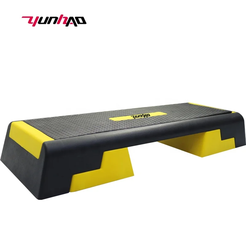 YunCheng High Quality Custom Logo 98cm Adjustable Aerobic Fitness Exercise Step Pedal with Non-slip Surface