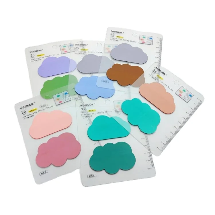 A3013 ACustom stationery transparent sticky notes  PET notepad memo pad school supply stationery set