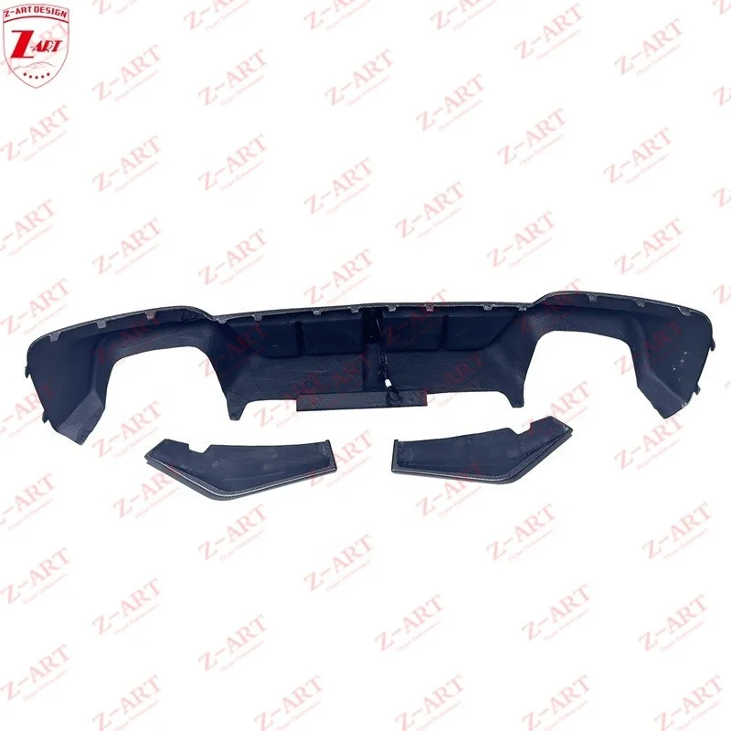 Z-ART 2019-2022 AE Style Carbon Fiber Rear Lip For BMW X3 Carbopn Fiber Rear Chin For BMW X3 X3M Facelift Bumper Low Spoiler