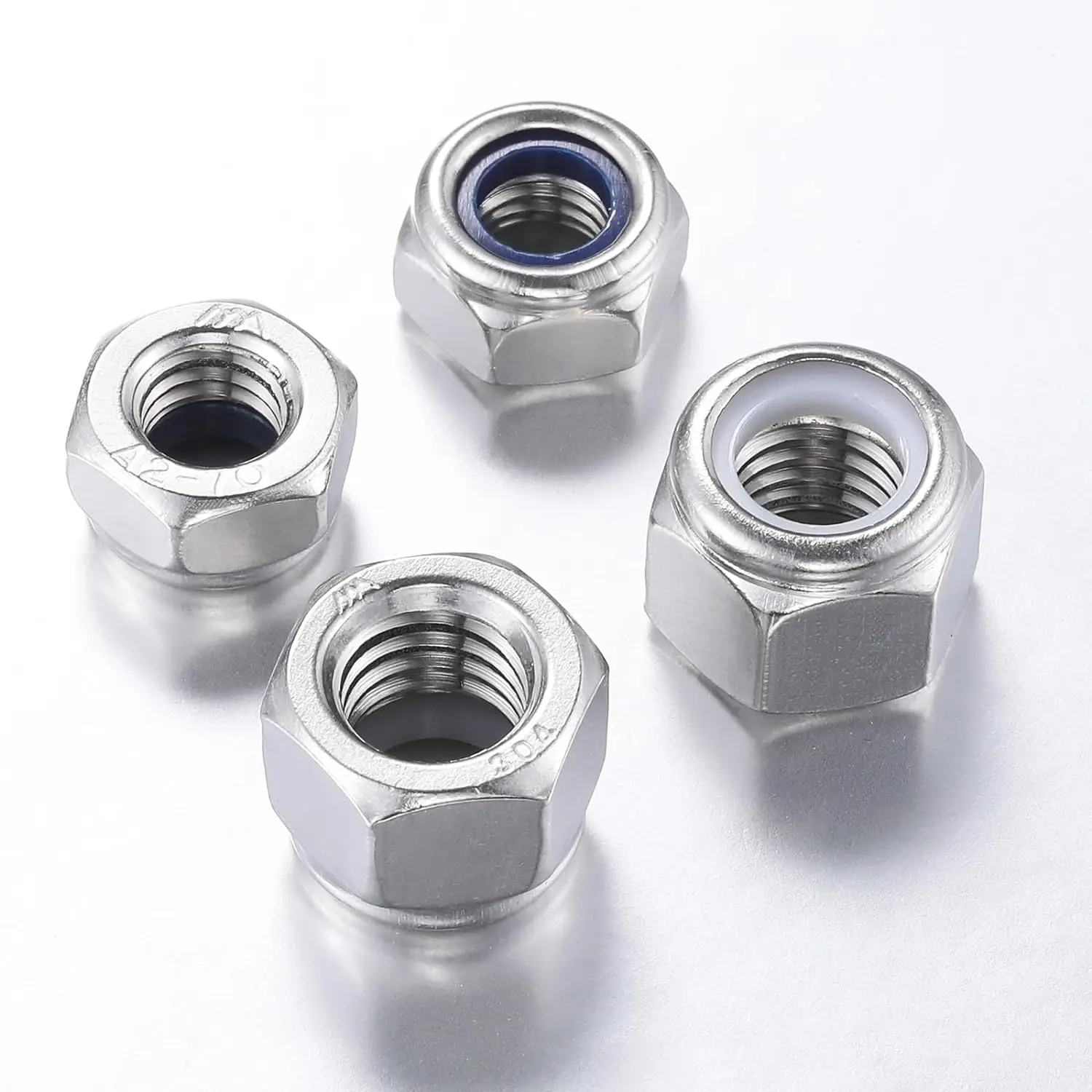 8#32 Self Clinching Nuts 304 Stainless Steel Self-Lock Nylon Inserted Hex Lock Nuts