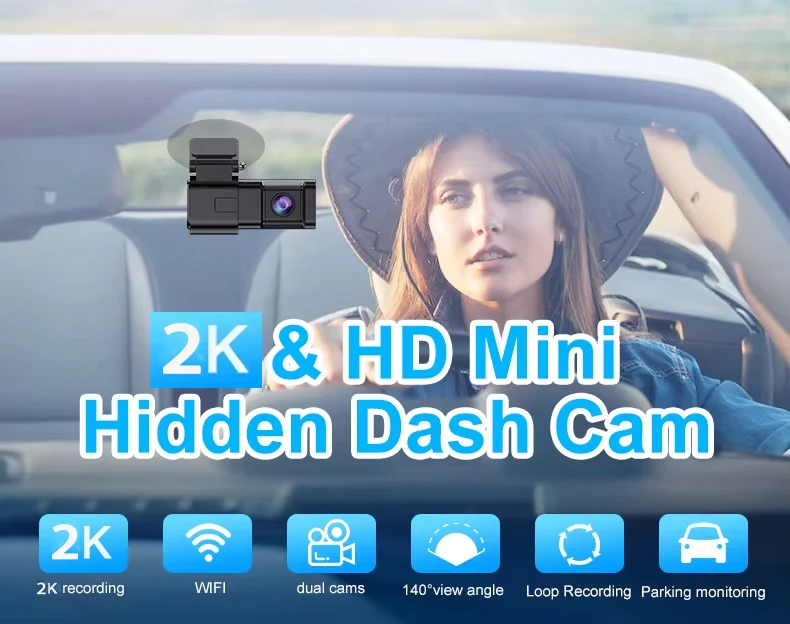Безопасное Путешествие 2 К Full Hd Мини цифровой скрытый с ночным видением Wi-Fi двойной объектив видеорегистратор записывающий Автомобильный регистратор Dvr