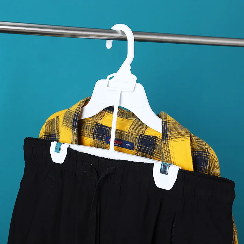 custom 1102 white adult skirt clothes display non-slip plastic bottom pant hanger clip