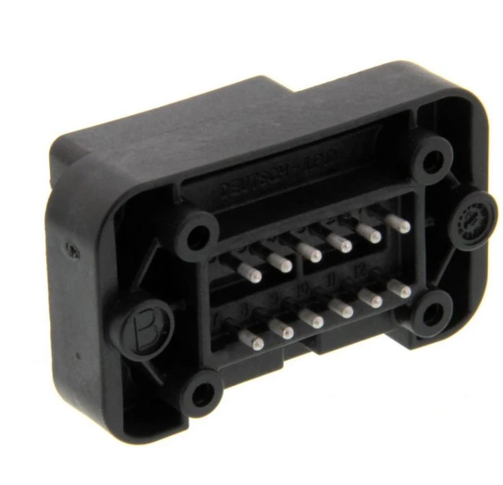 12 Way Black DEUTSCH DT15 Series Straight DT PCB Header Connector DT15-12PB