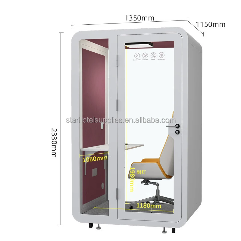 China Manufacturer Acoustic Portable Silence Private Working Soundproof Booth Office Pods