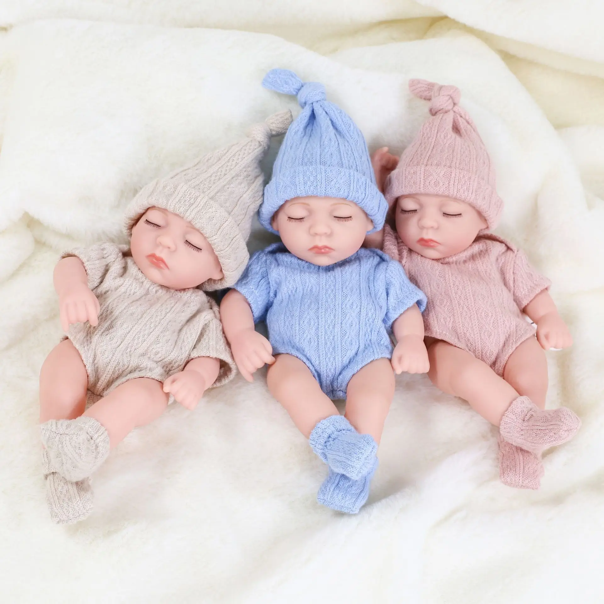 Best selling 7 inch reborn doll mini simulation full body soft vinyl doll for girls gifts