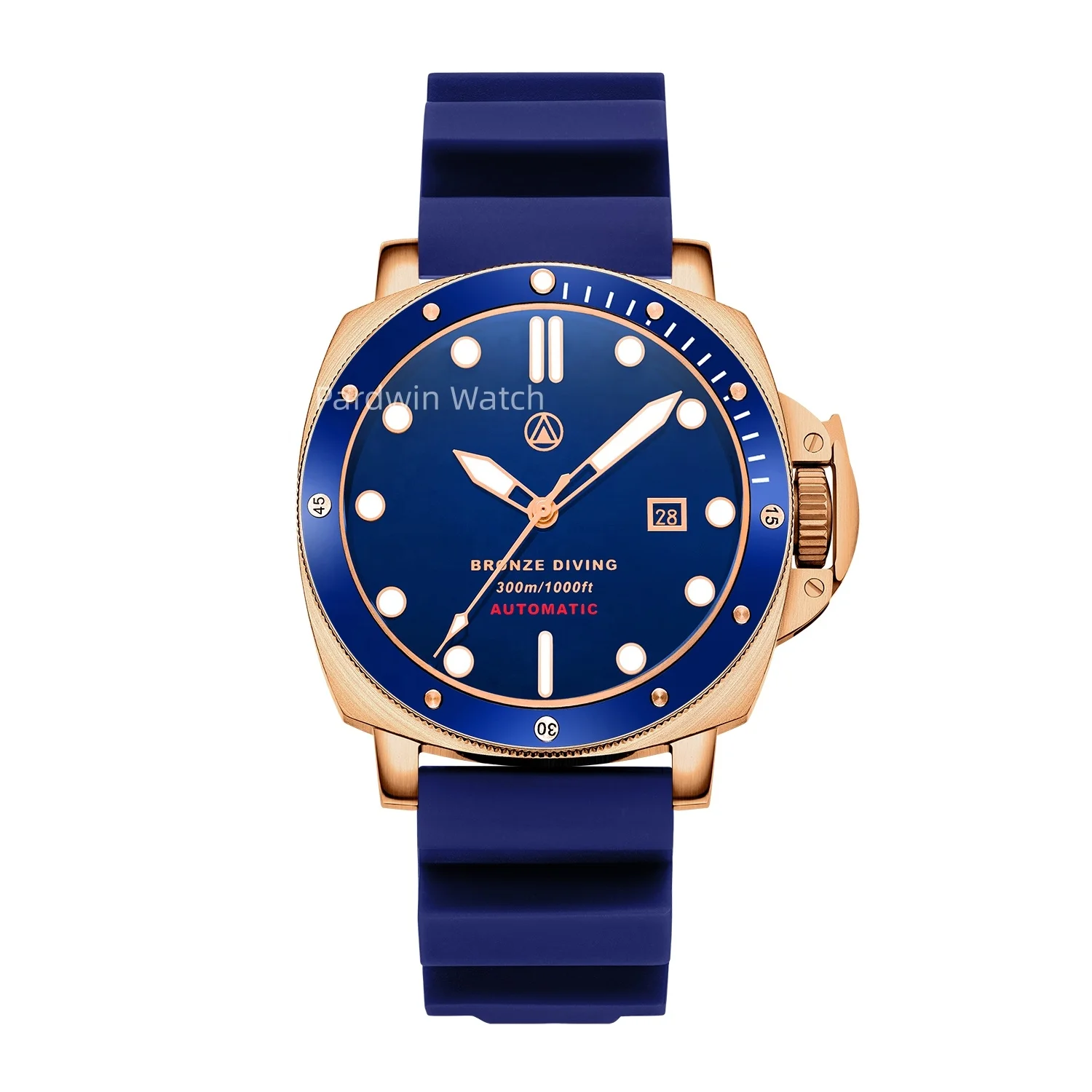 Sapphire Mechanical Super Luminous 30bars Water Resistant Bronze Watch mens fashion mechanical watches business automatic