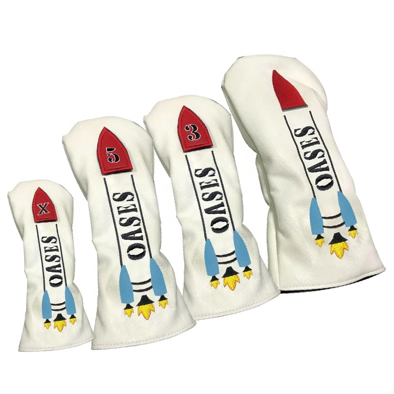 Factory Direct Custom Premium PU Leather Driver Golf Club Headcovers