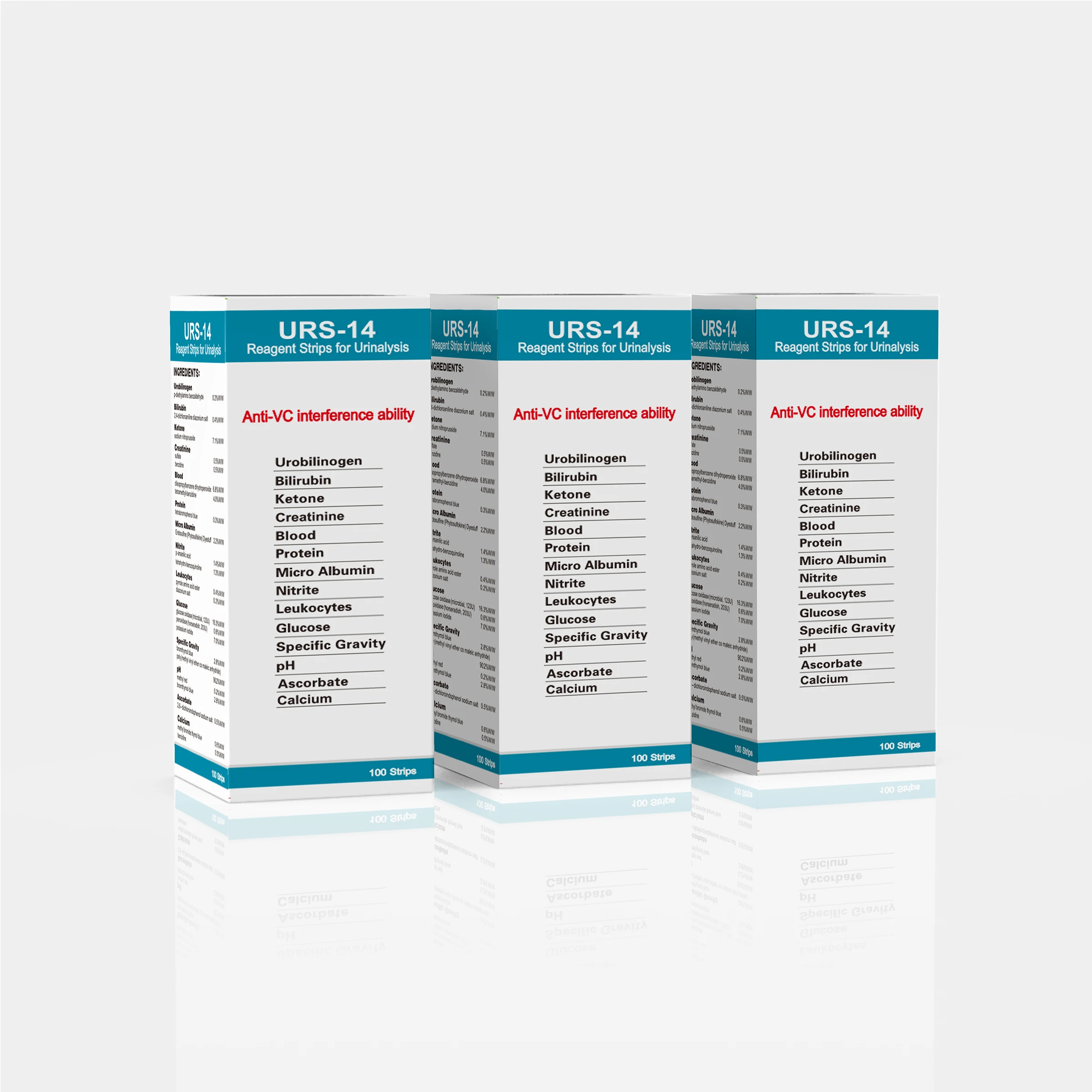 100 Strips Self Chek Test Strips Urine Test Reagent 14 parameters URS-14