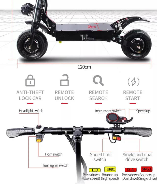 Eu us warehouse two wheel high speed 6000w powerful adult wholesale dual motor electric scooter