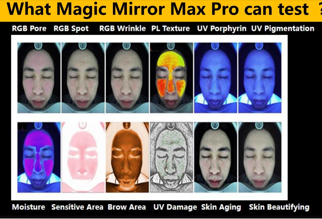 Hottest 3d skin scanner portable skin analyzer machine facial skin analysis