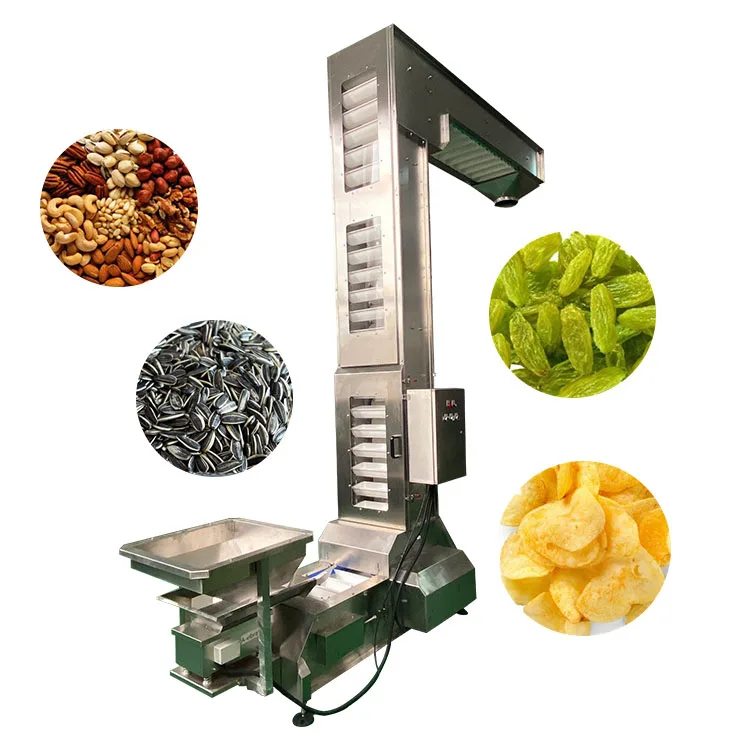factory custom  elevator bucket lift conveyor for grain,snacks,nuts food grade conveyor