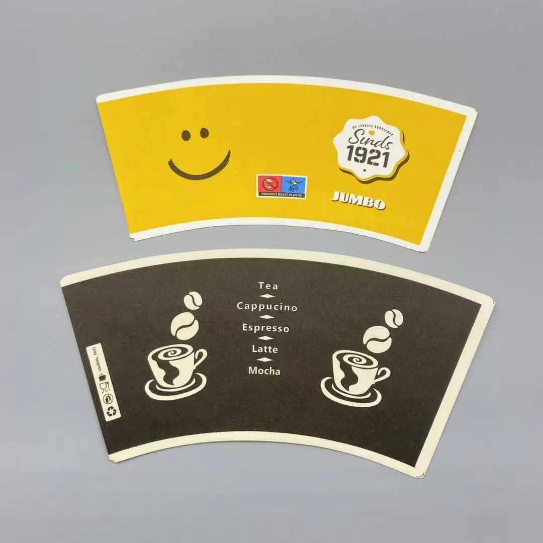 
High quality wood pulp food grade pe coated paper cup fan 