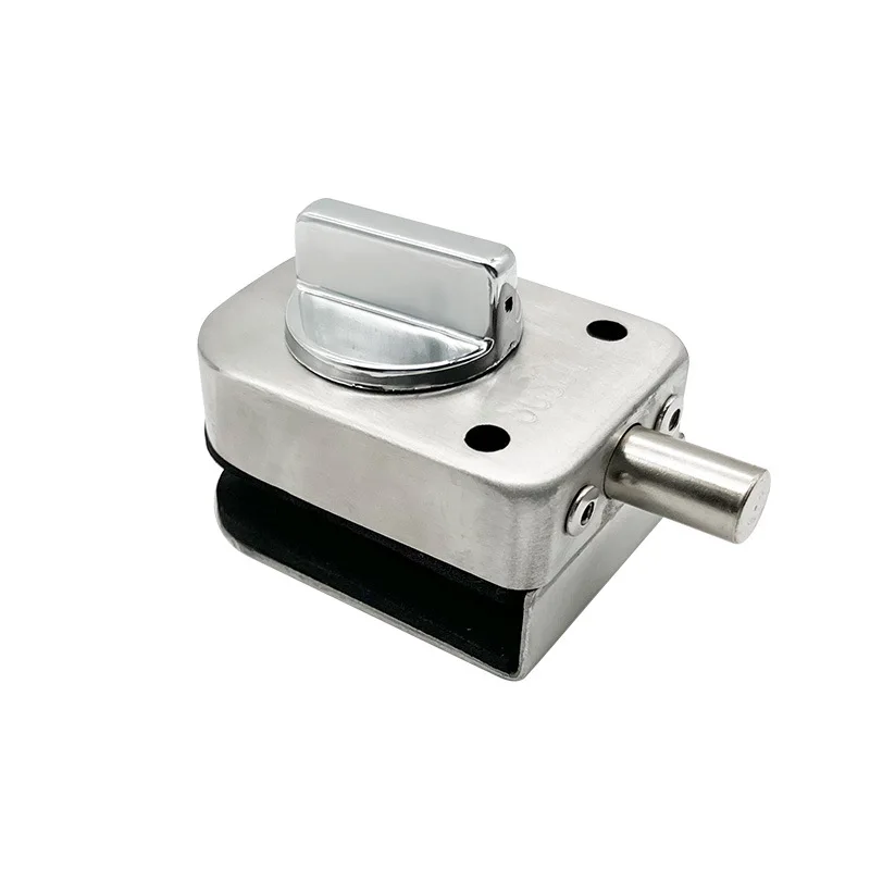 Factory Supply Modern Minimalism Glass Door Lock Easy Install Stainless Steel Glass Door Lock For Office Hotel