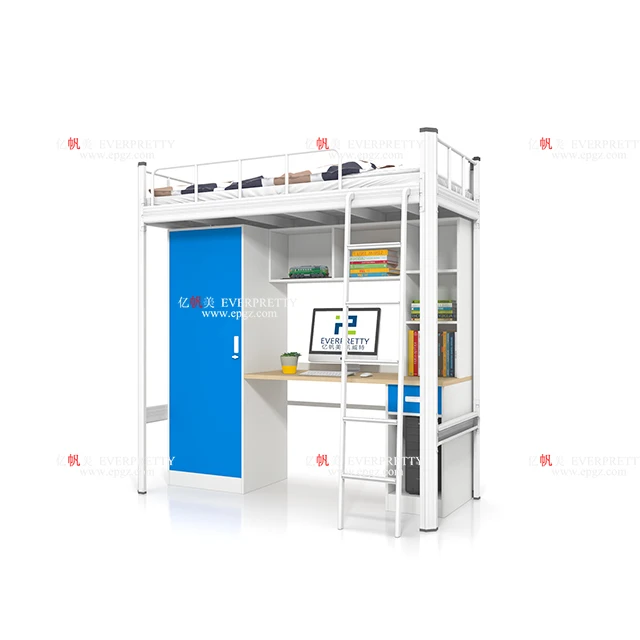 Fashion University Bed Latest Design Model with Desk High Quality Dormitory