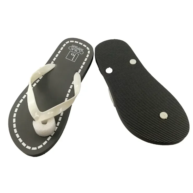 Wholesale Black Summer Beach Flip Flops Beach Anti-slip Men Flip Flop Slipper Casual Men Beach Shoes PVC EVA Mules OPEM TOE