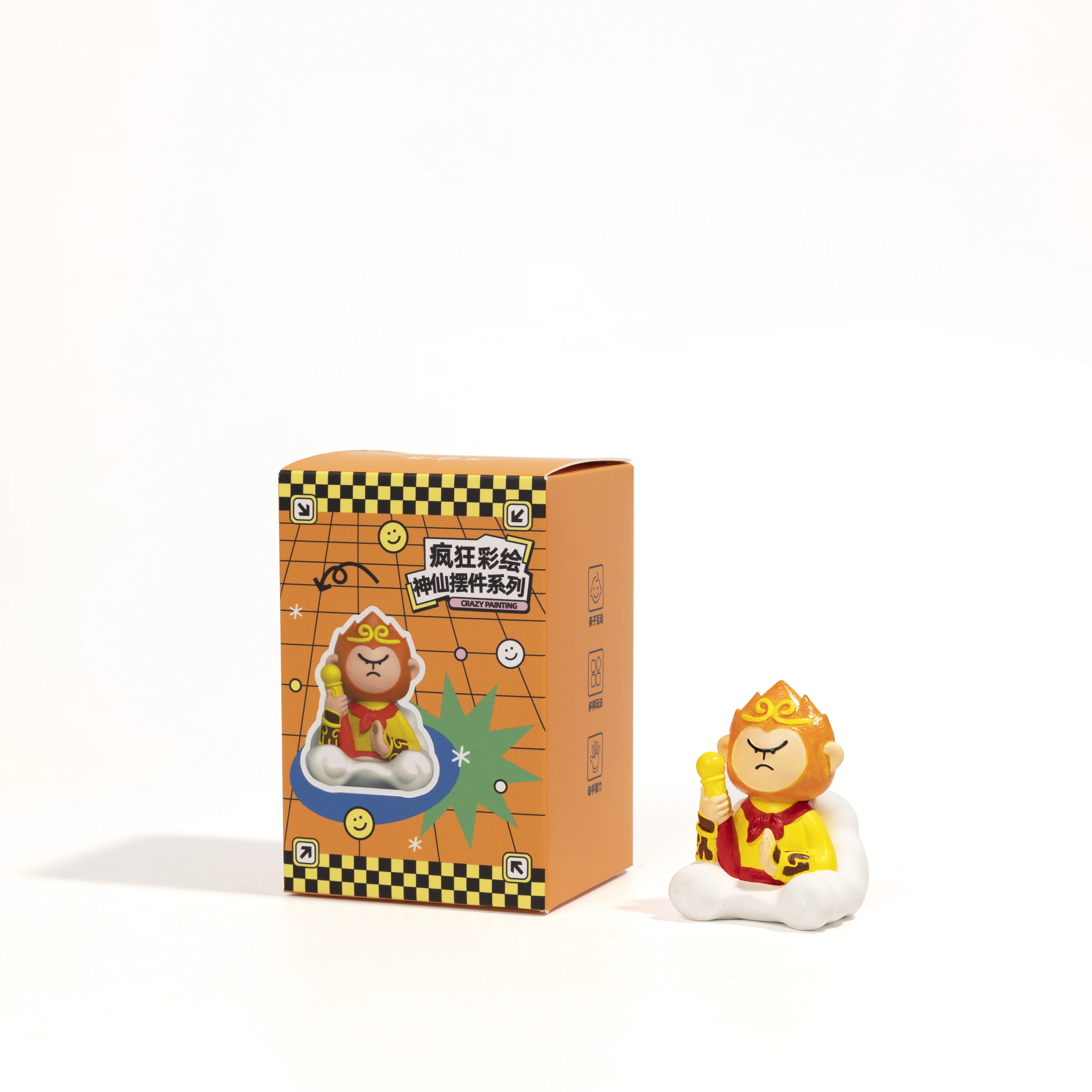 New child drawing toy kit 2024,mini Character model plaster doll diy handmade painting education toy set,birthday Christmas gift