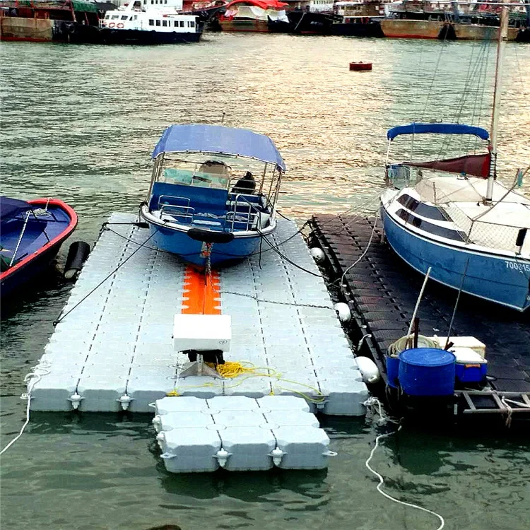 Environmental friendly floating bridge with handrails and decking