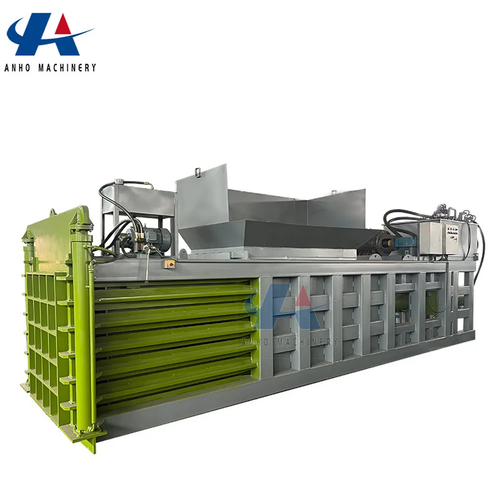 horizontal baler for waste paper cardboard hydraulic baler machine horizontal baling press machine