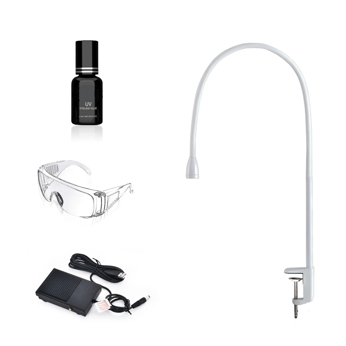 Custom Logo Hot Sale Portable UV lashes glue Led Lamp Adjustable UV glue fast Drying professional lash extension UV lamp