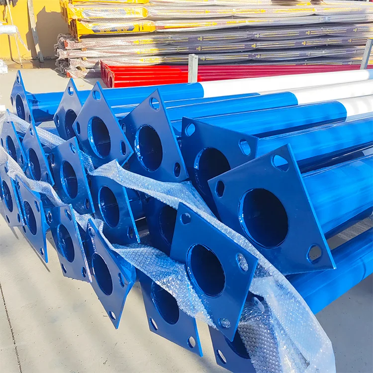 Custom Curved Arm High Mast Galvanized Steel Monitoring CCTV Camera Post Billboard Street Lighting Light Lamp Pole Post