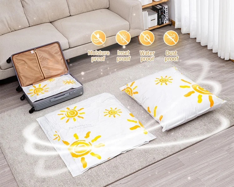 Taili Vacuum Airtight Compressed Sealed Bags and  travel PE Packing Plastic Vacuum Bags With Pump For Clothes and Blanket