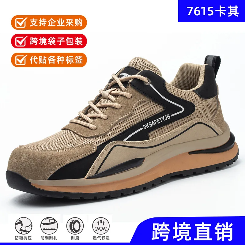 Men Steel Toe Work Indestructible Slip Resistant Lightweight Construction Sneakers Women Safety Shoes