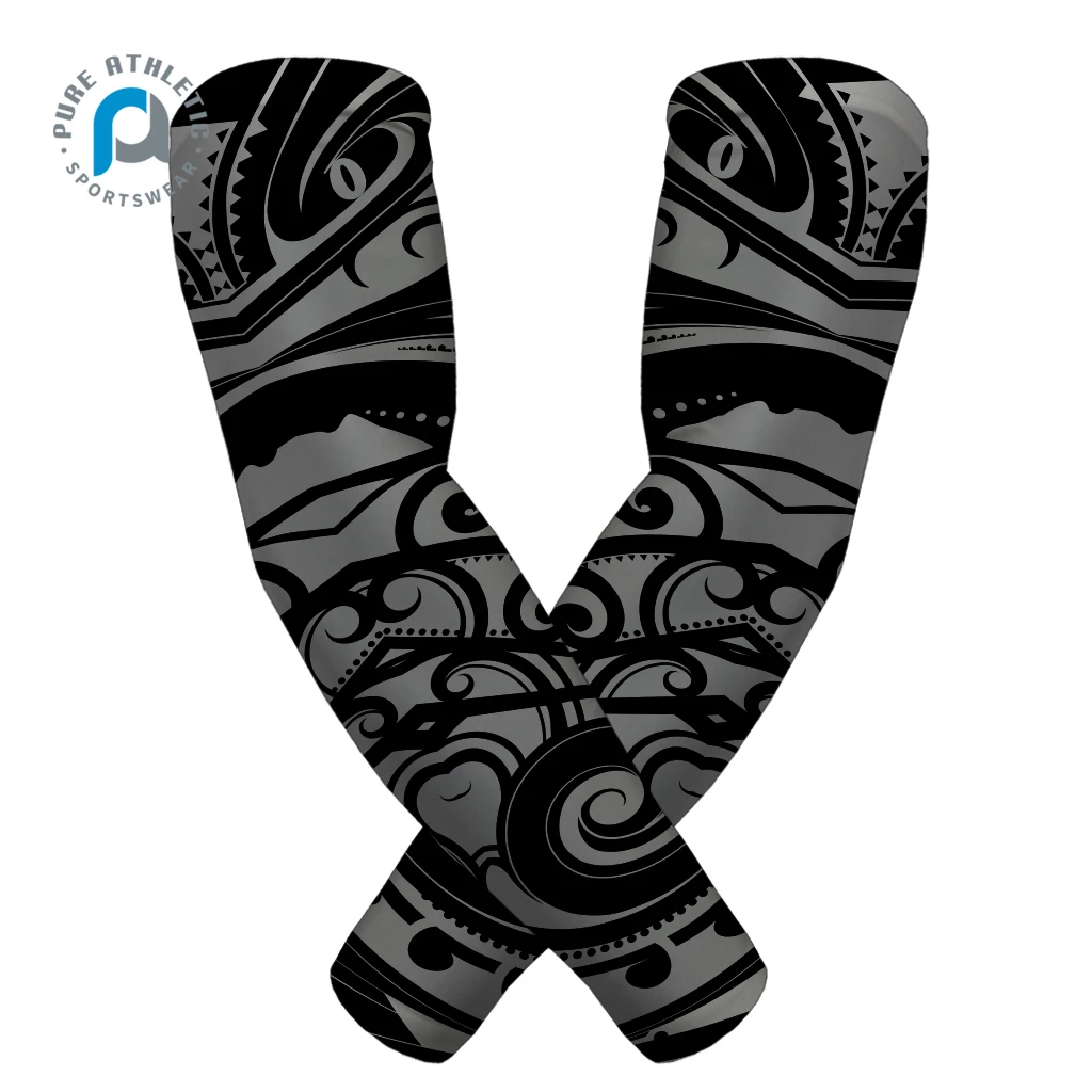 Чистый пользовательский Графический спортивный рукав татуировки унисекс пользовательские спортивные рукава для сжатого покрытия руки