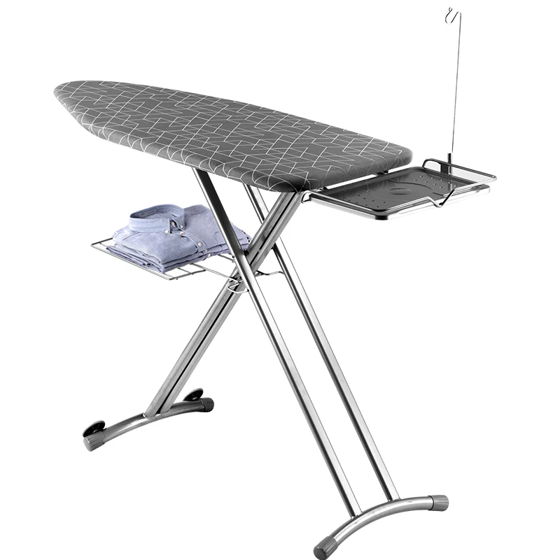 New Style Large Iron Boards With Steam Iron Storage Tray Mainstays HTZ Leg Folding Ironing Board With Iron Rest