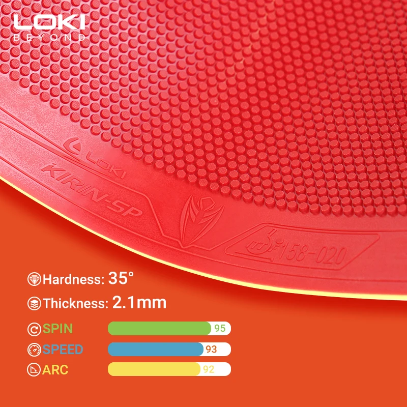 Loki KIRIN SP Non-Sticky ITTF Approved Rubber Ping Pong Professional Table Tennis Rubber With Better Ball Holding