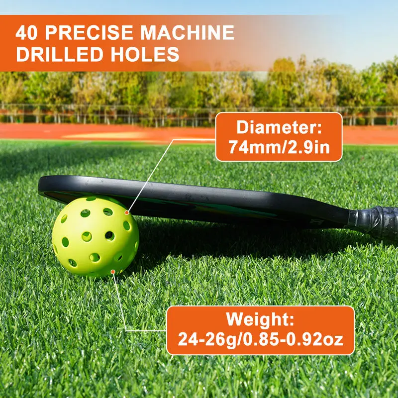 Pickleball USAPA Approved Graphite Carbon Fiber/Fiberglass Pickleball Lightweight Pickleball practice at night