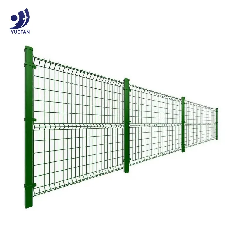 50mm 200mm wire mesh opening 3D bending fence deep green powder coated