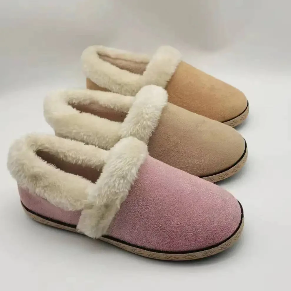 ladies sneaker slipper women fur lining shoes female winter warm slippers