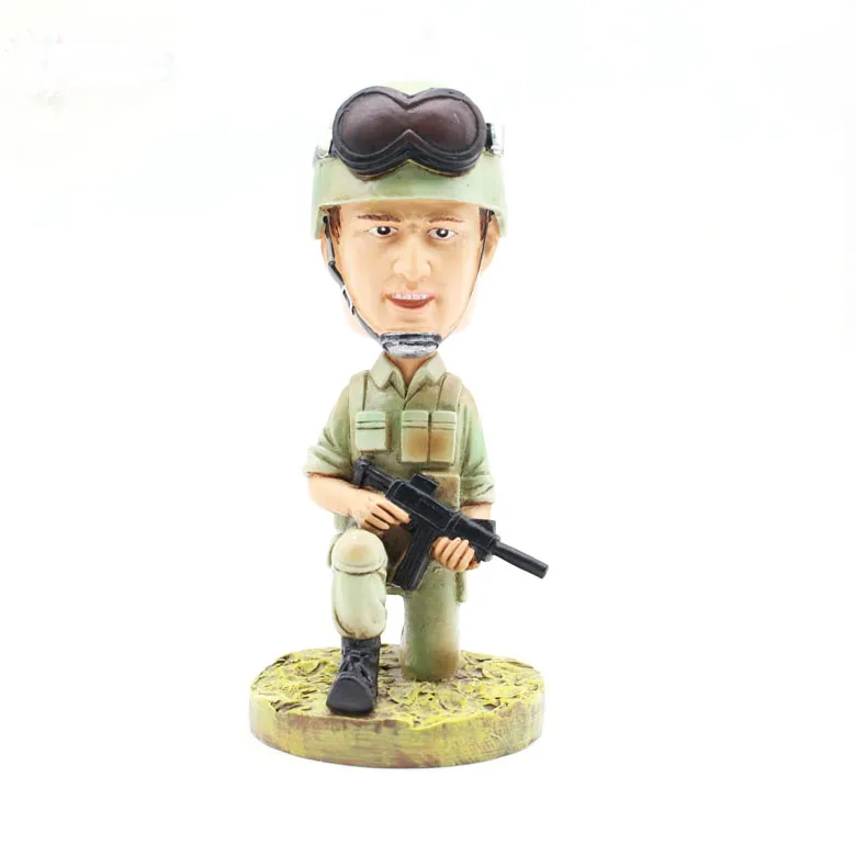 High quality good famous star solider custom talking bobble head figurines toy figures