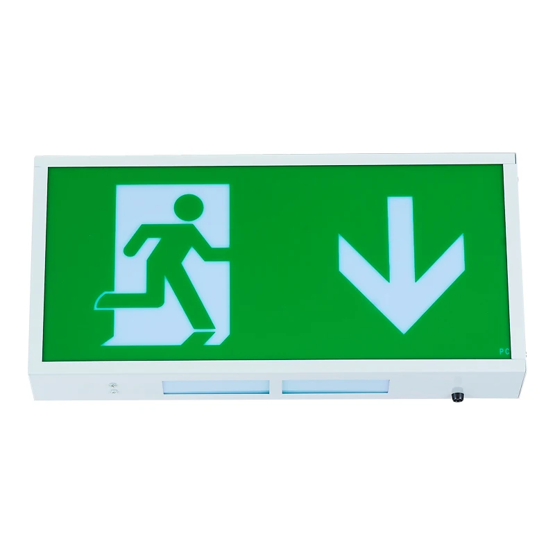 Led Or T5 Fluorescent Tube Single Side Emergency Escape Exit Sign Light