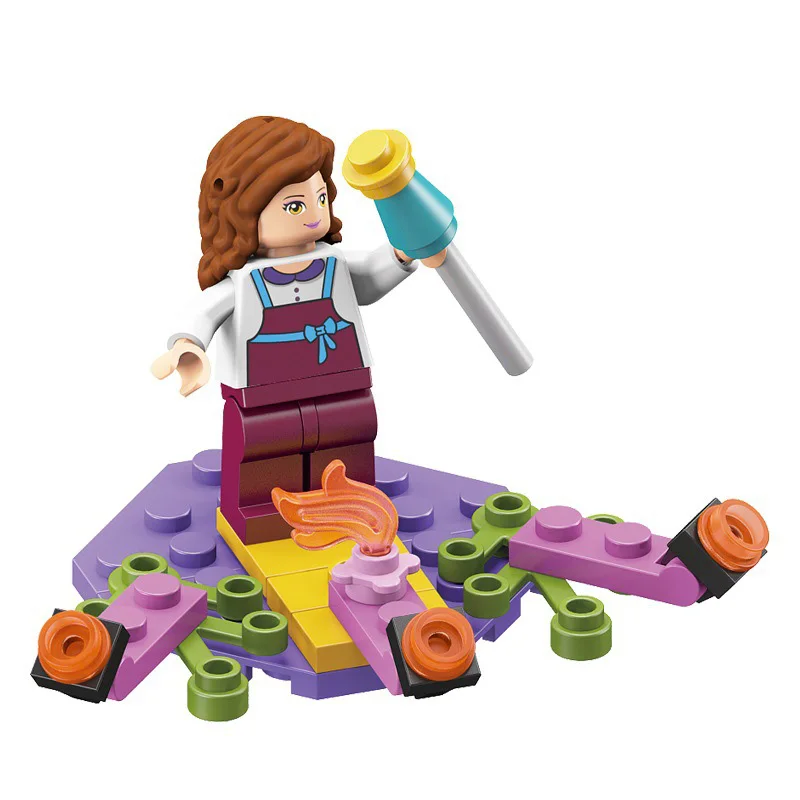 8 IN 1 Plastic  DIY Building blocks  girl musical instruments show egg surprises  capsule toys