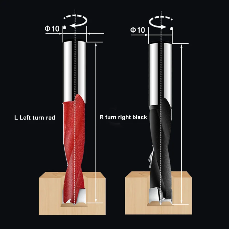 Right and Left Rotation Wood Router Drill Bit Row Drilling for Wood Carbide Wood Forstner Drill Bits