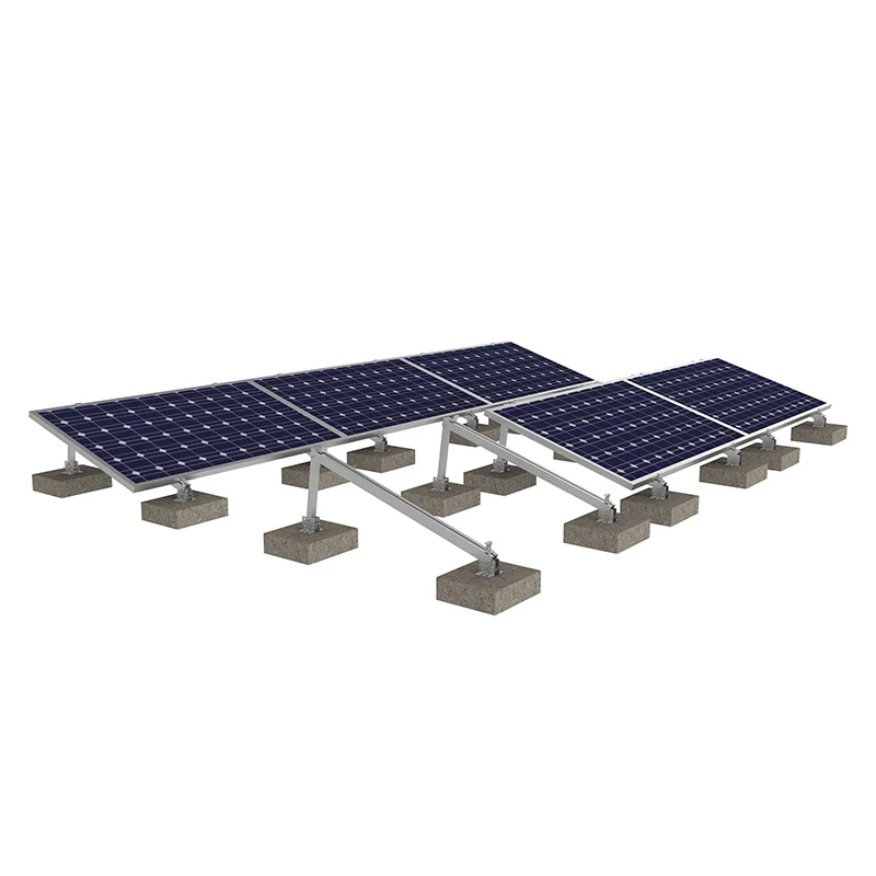 New design flat roof solar panel supports ballasted solar mounting bracket