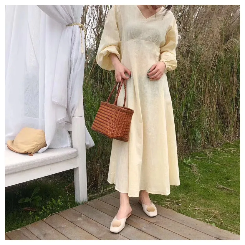 
Casual Women Slippers Slip Flat Heel Shoes British Buckle Slides Wooden Block Heels 