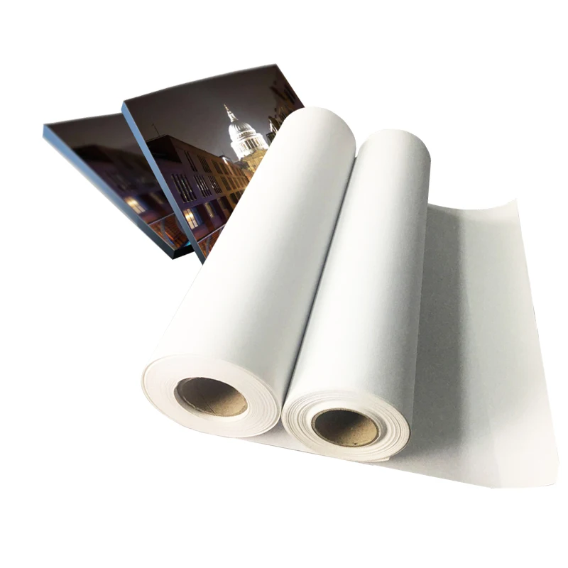 Non-Waterproof Digital Printing Glossy 220gsm Polyester Canvas Inkjet Roll