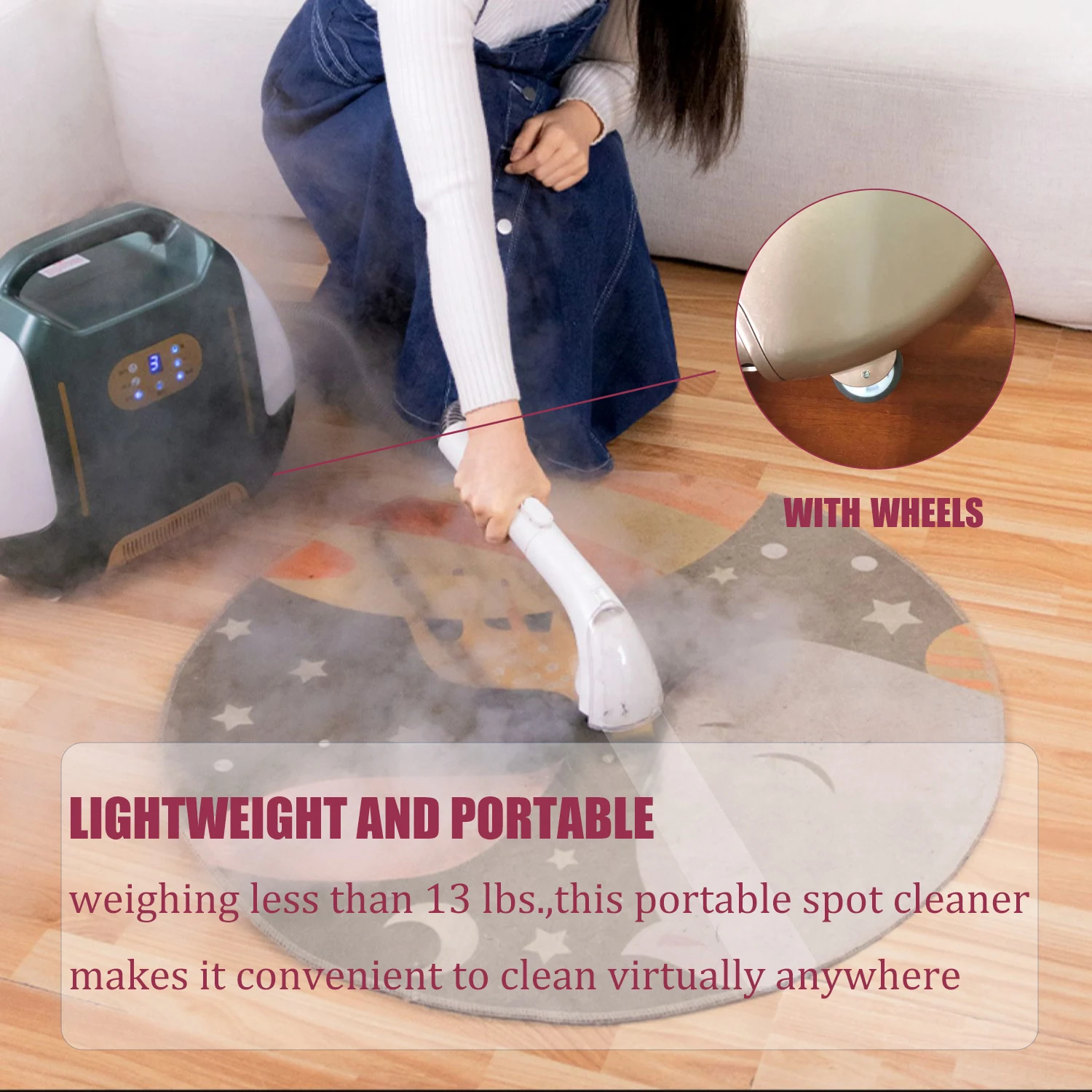 Wholesale 12.5kpa suction and high temp steam clean spray carpet sofa cleaning machine steam vacuum cleaner